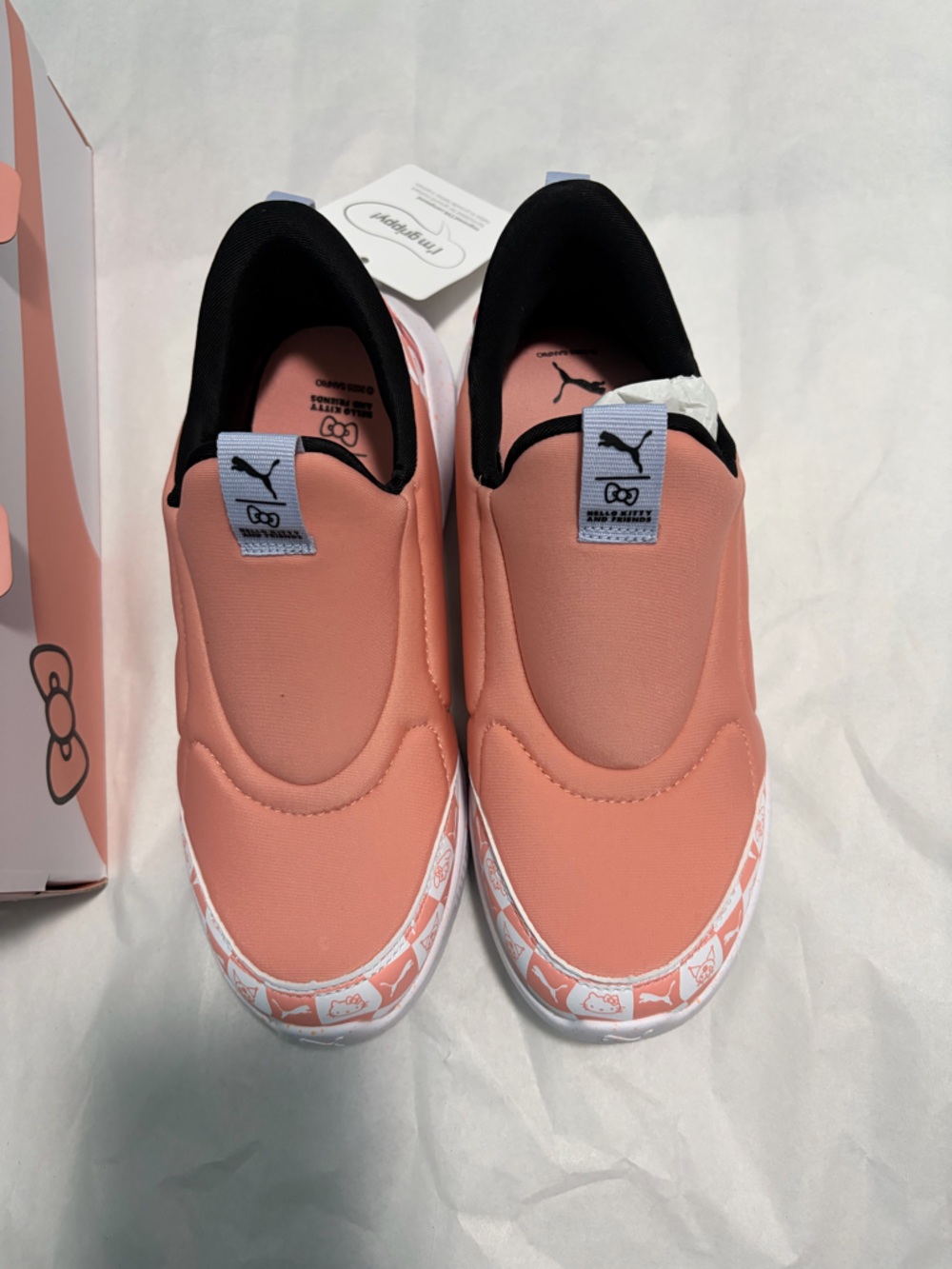 Puma Kids Slip-On Sneakers in Coral Pink